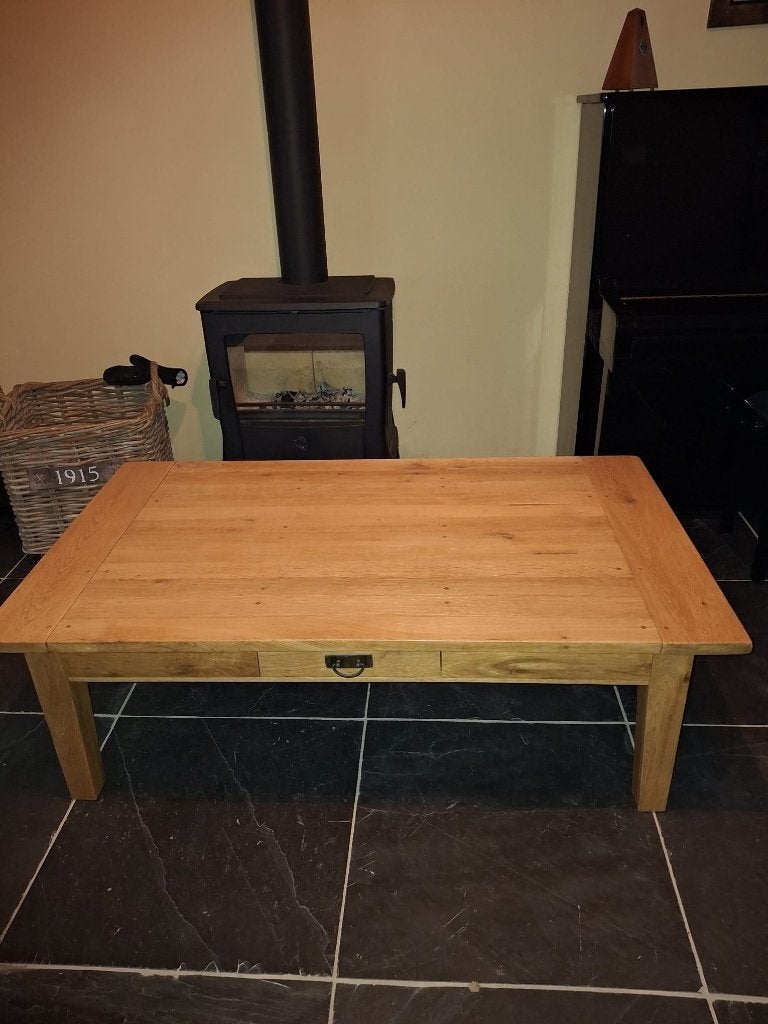 Salontafel, Huis en Inrichting, Tafels | Salontafels, Ophalen, 100 tot 150 cm, Eikenhout, 50 tot 100 cm