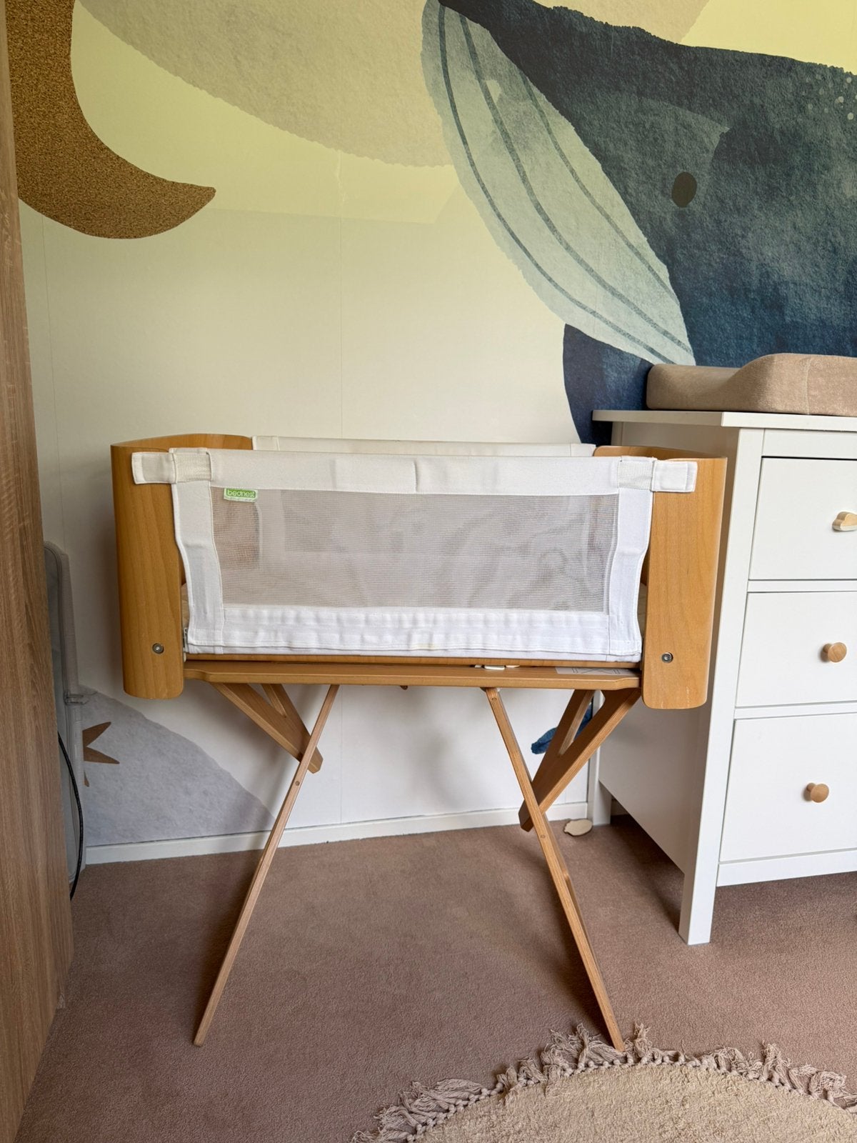 Bednest cosleeper incl 2 matrasjes, Ophalen, Zo goed als nieuw, Minder dan 140 cm, Matras