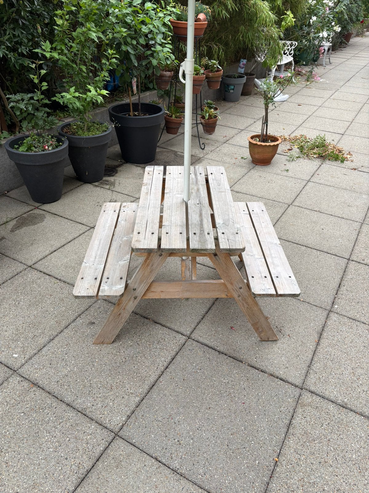 Picknicktafel, Ophalen of Verzenden, Zo goed als nieuw, Rechthoekig, Hout
