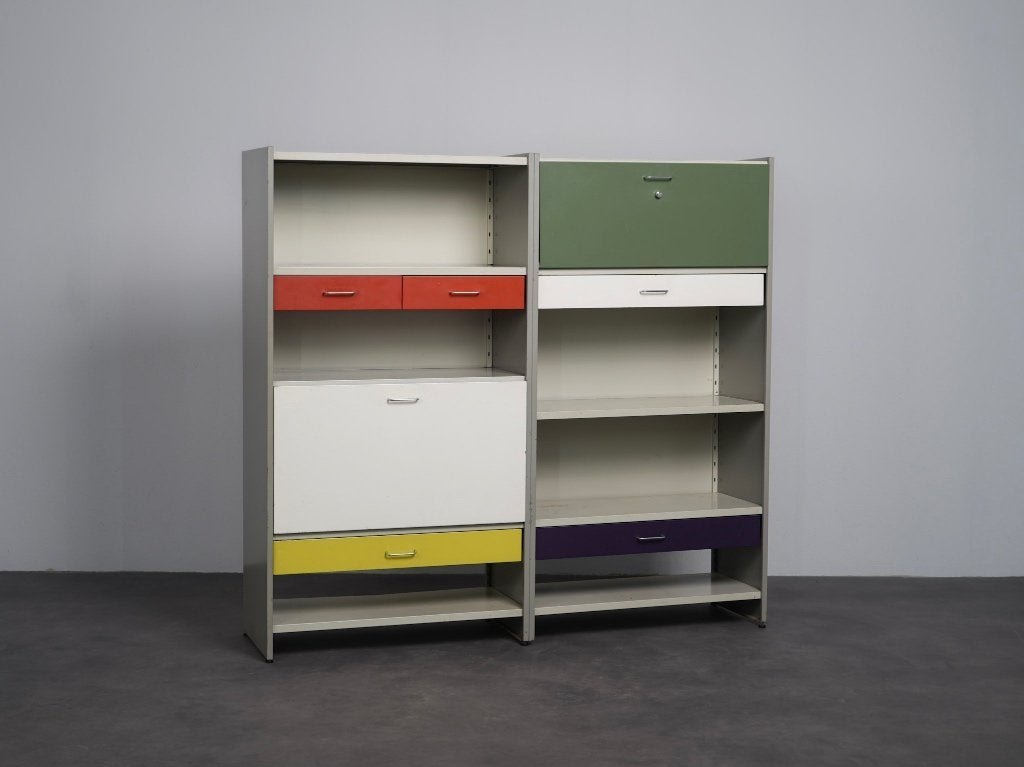 Gispen 5600 Kast A.R. Cordemeyer Jaren 50, Ophalen, 100 tot 150 cm, Zo goed als nieuw, Minder dan 150 cm