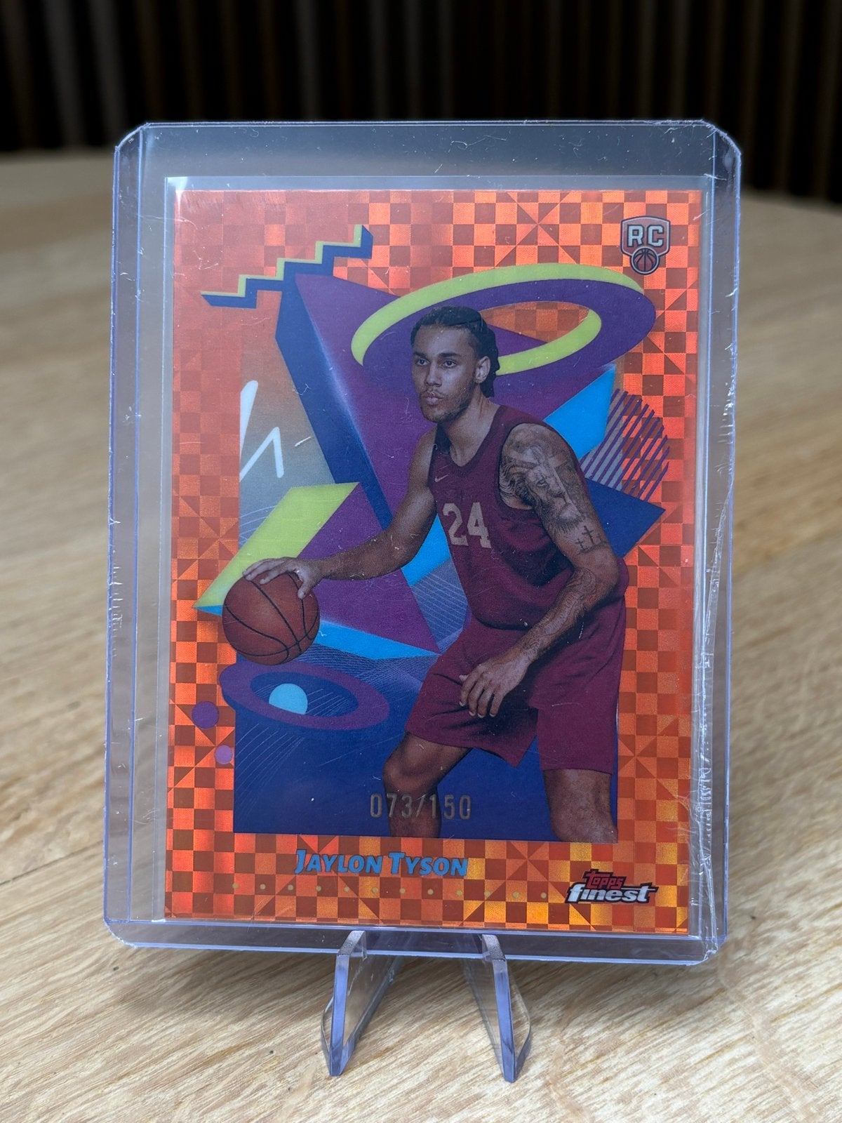 Jaylon Tyson Topps Finest Rookie Card 073/150, Ophalen, Zo goed als nieuw, Overige sporten, Spelerskaart