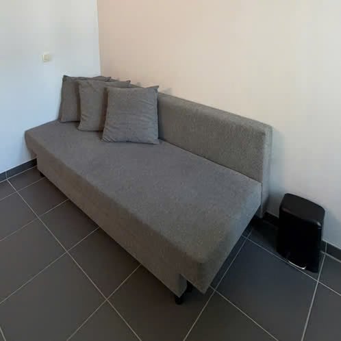ZGAN: IKEA Asarum / Älvdalen 3-Zits Slaapbank Grijs, Huis en Inrichting, Slaapkamer | Slaapbanken, Ophalen, Tweepersoons, Zo goed als nieuw
