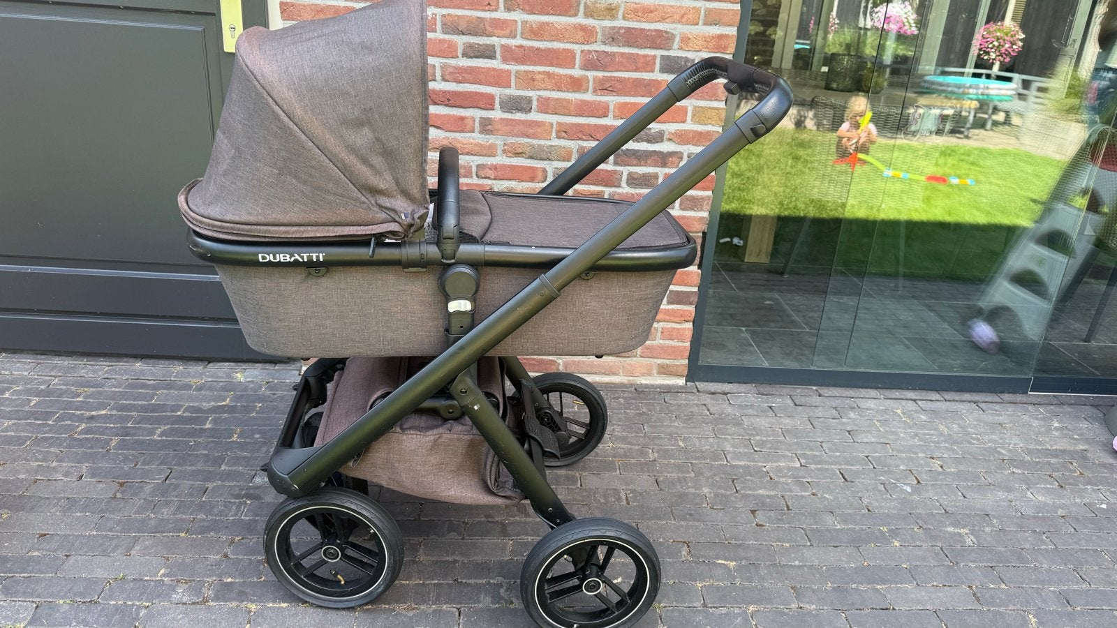 Dubatti kinderwagen met voetenzak, zonneparaplu en regenhoes, Kinderen en Baby's, Kinderwagens en Combinaties, Ophalen of Verzenden