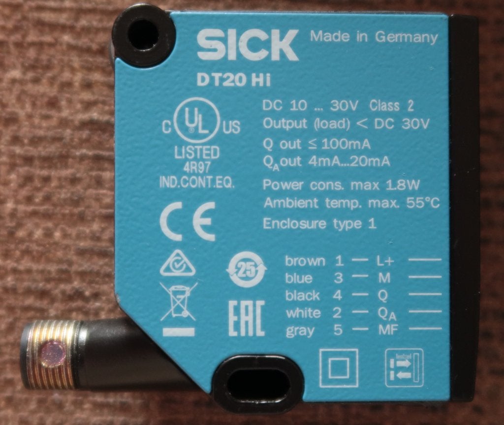SICK DT20 HI DT20-P224B Laser afstandmeter, Hobby en Vrije tijd, Elektronica-componenten, Verzenden, Gebruikt