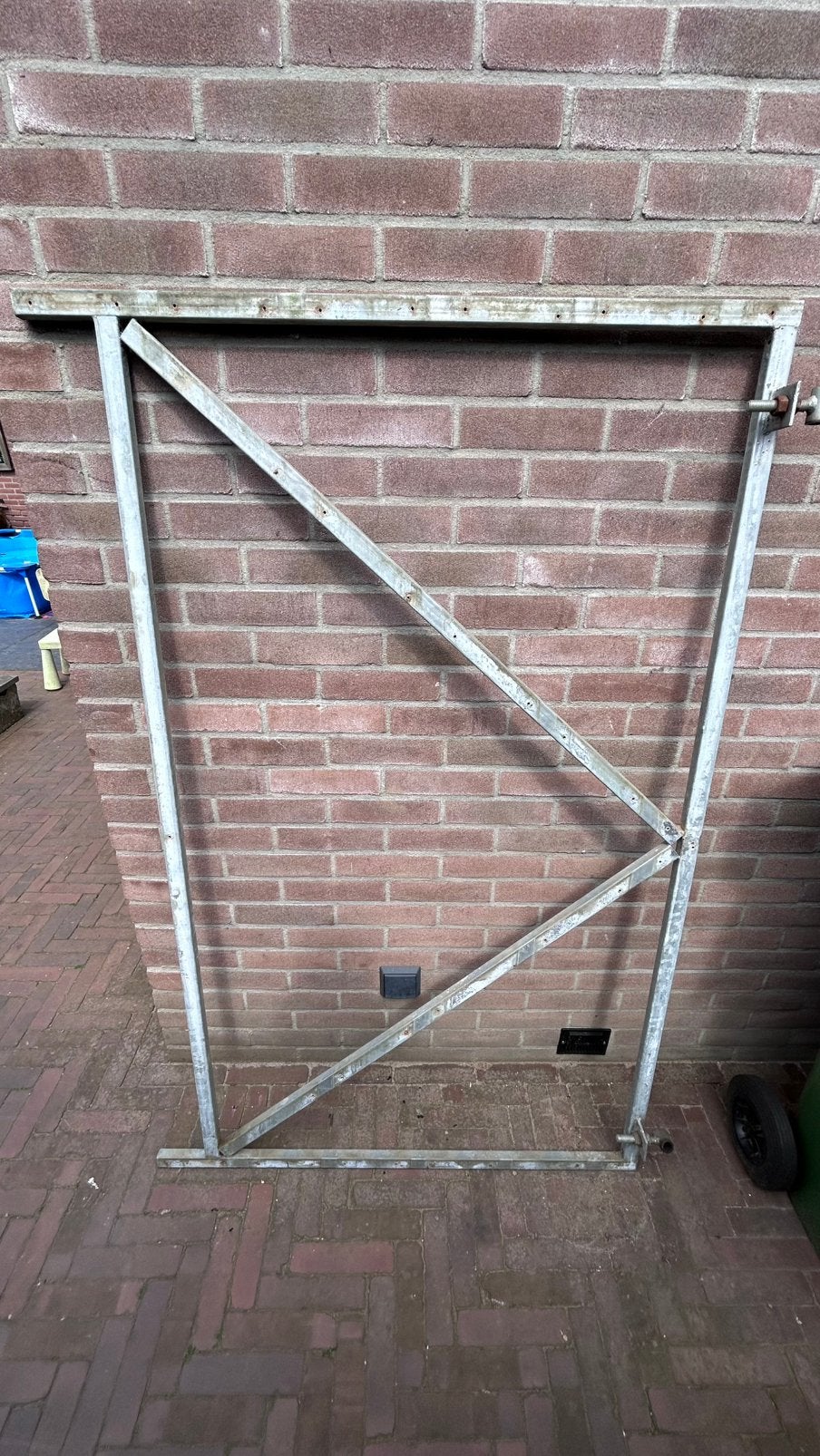 Metalen poort frame (schuttingdeur) 155x100 / 90, Ophalen of Verzenden, Gebruikt