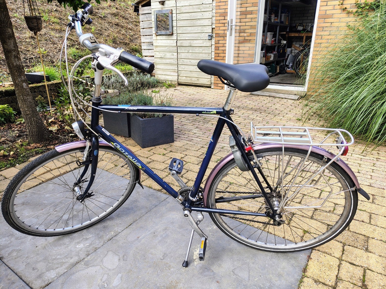 Gazelle 28 inch herenfiets met versnellingen, Ophalen, Gebruikt, Velgrem, Versnellingen