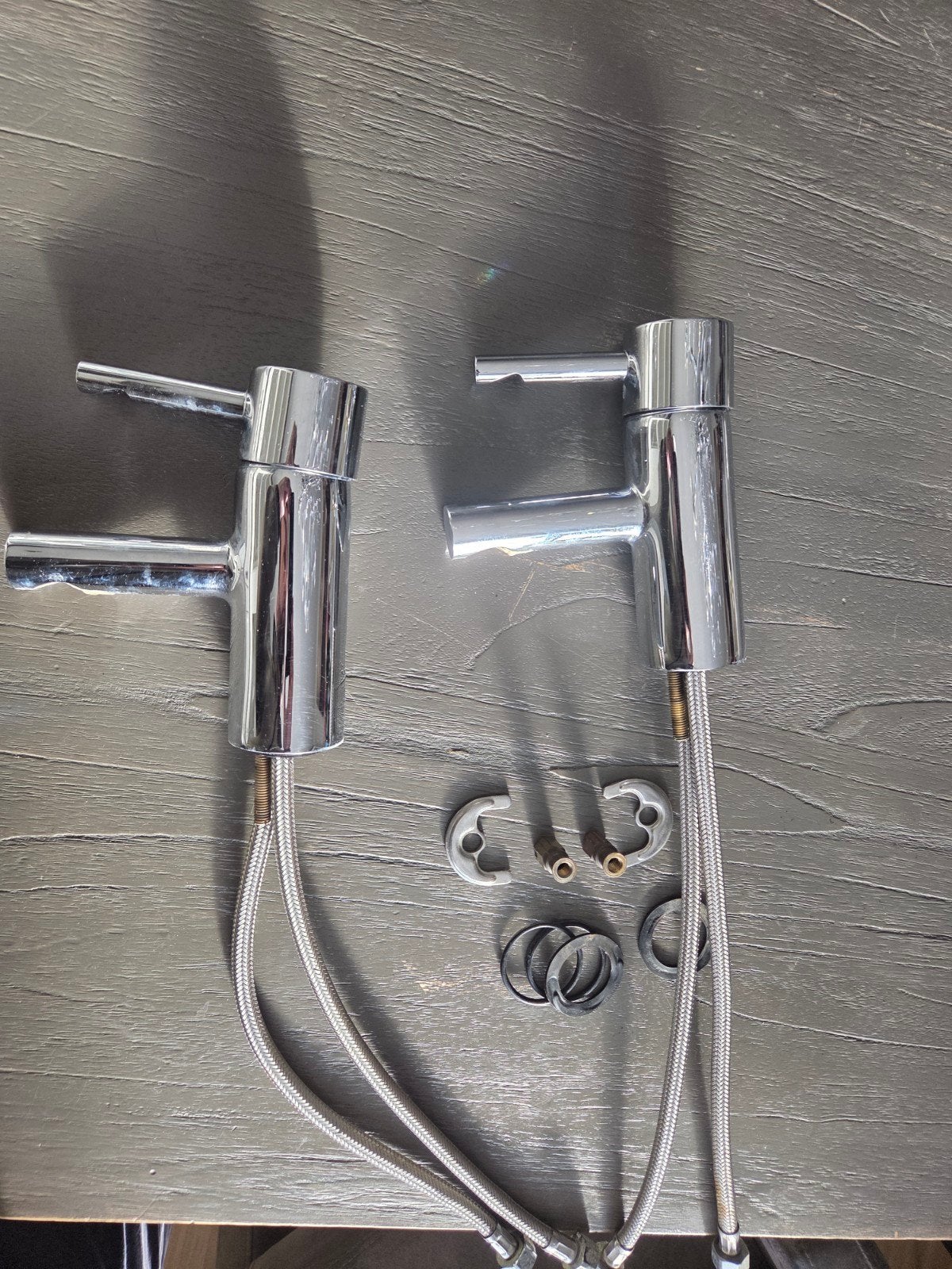 2 Grohe Badkamer Mengkranen voor Dubbele Wasbak, Ophalen of Verzenden, Chroom, Wastafel
