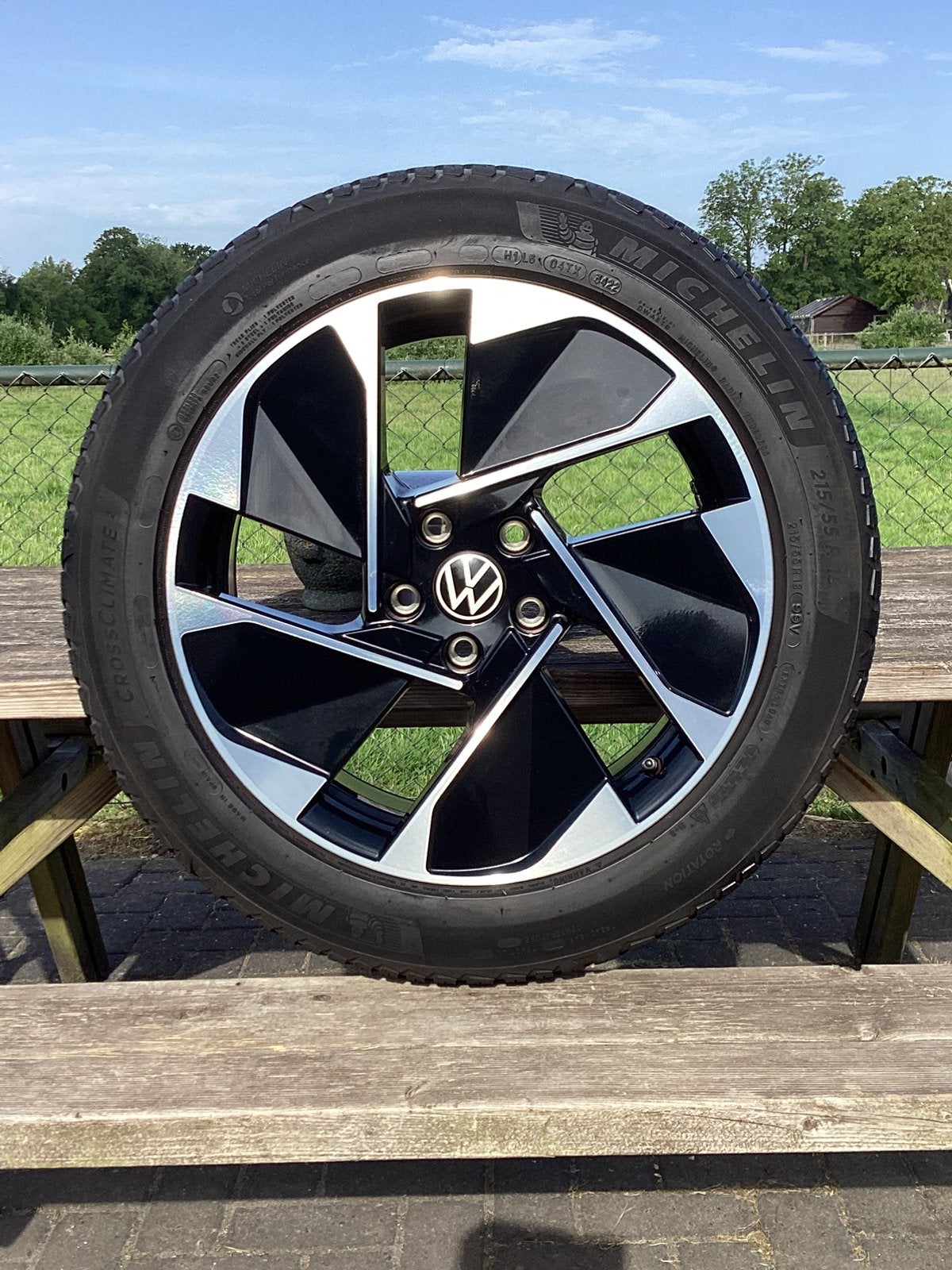 18” originel set Volkswagen ID 3 michelin All seasons 7 mm, Auto-onderdelen, Banden en Velgen, Ophalen, 18 inch, Banden en Velgen
