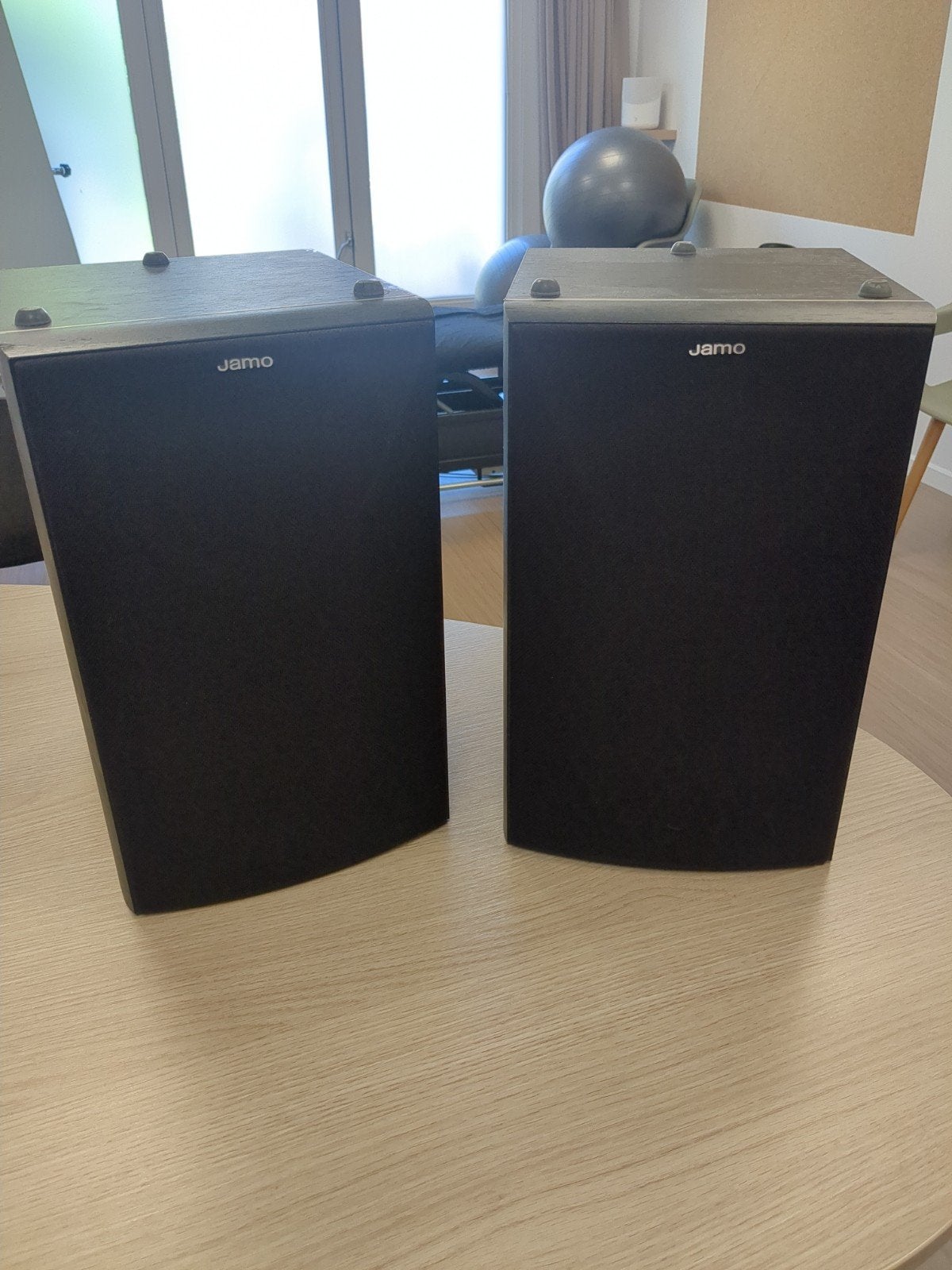 Jamo speakers 2x, Ophalen, Gebruikt, 60 tot 120 watt, Front, Rear of Stereo speakers