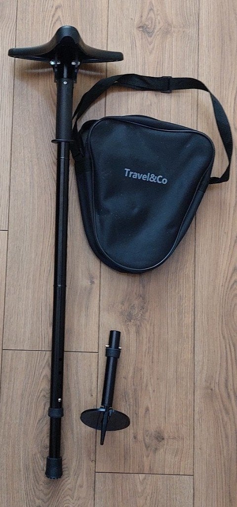 Opvouwbare wandelstok met zitje van Travel & Co (zgan), Ophalen of Verzenden, Zo goed als nieuw