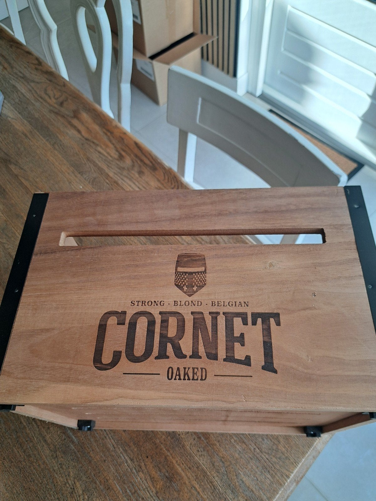 Houten Cornet Oaked krat - Bierkrat, Ophalen of Verzenden, Zo goed als nieuw