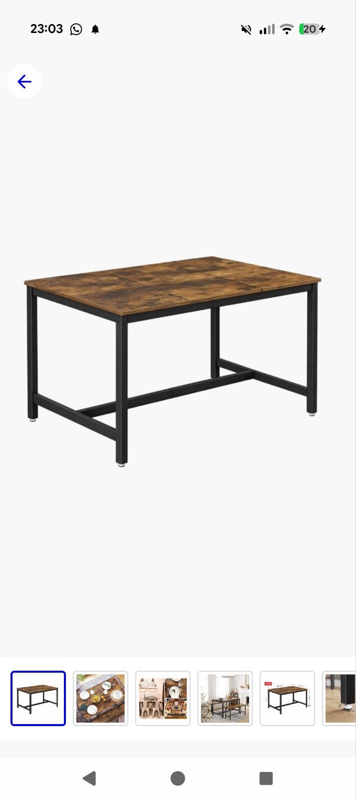 Hoppa! Eettafel 120x68 cm - Industrieel Design, Gebruikt, 50 tot 100 cm, 100 tot 150 cm, Vier personen