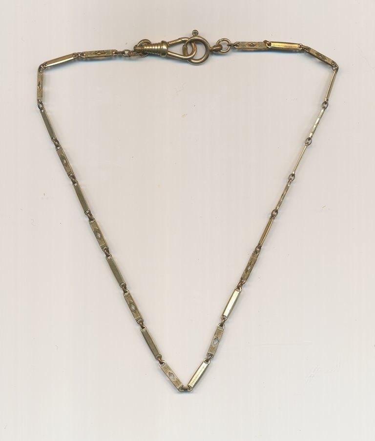 Antieke Zakhorlogeketting 'Bar & Link' ca. 1900, Verzenden