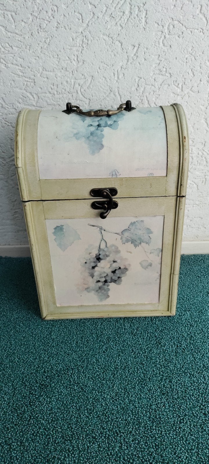 Vintage,Brocante,WIJN,Fles,kist,Druif,WIJNKIST,WIJNDOOS, Antiek en Kunst, Ophalen of Verzenden