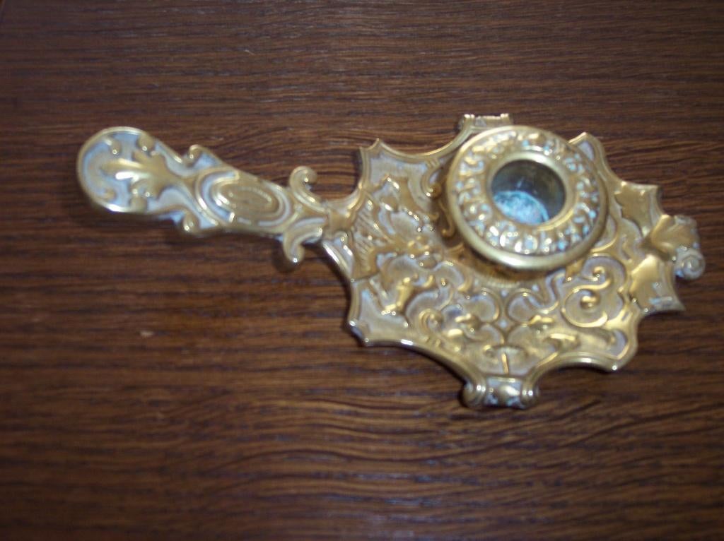 Antieke koperen kandelaar, Verzenden, Koper of Brons