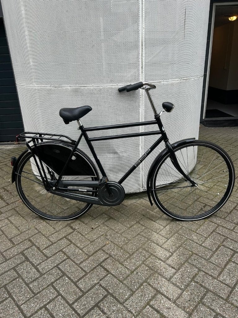 Zwarte herenfiets BSA, Terugtraprem, Gebruikt, 61 tot 65 cm, Ophalen