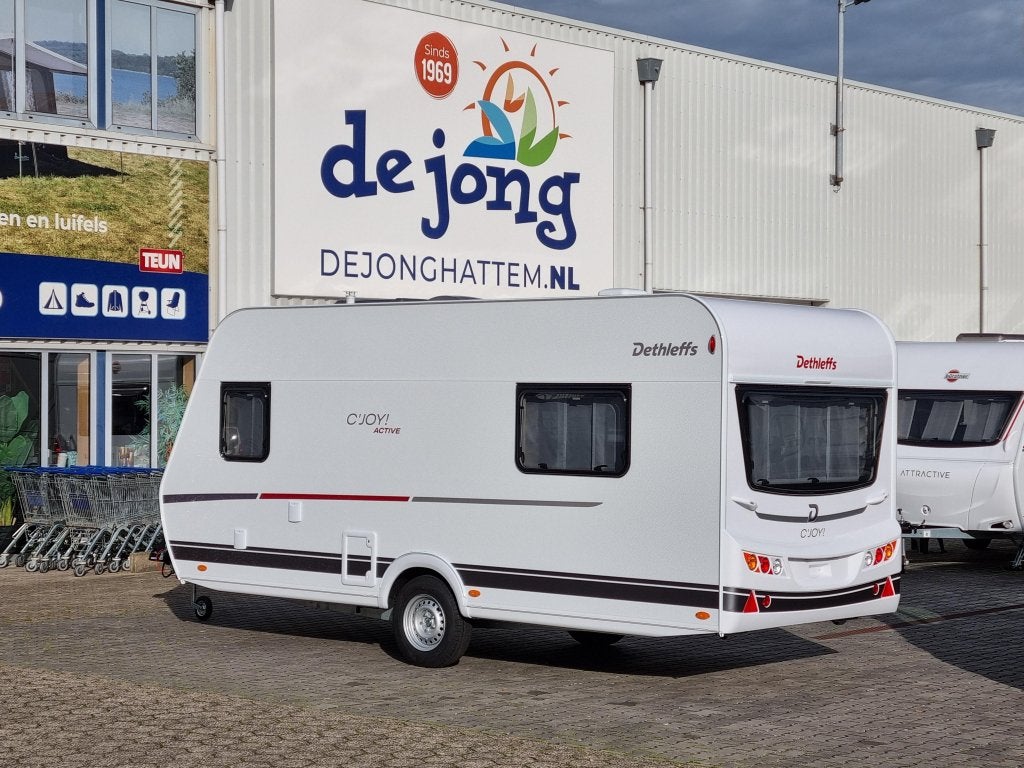 Dethleffs C'Joy 460 LE Active - Enkele bedden!, Caravans en Kamperen, Schokbreker, Standaardzit, Bedrijf, Tot en met 3