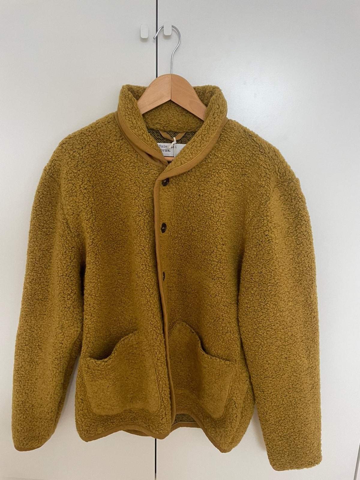 Universal Works Yellow Alvar Fleece Lancaster Jacket, Verzenden, Nieuw, Maat 52/54 (L), Geel