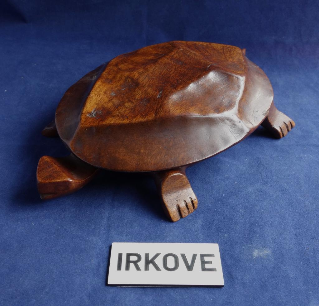HOUTEN DOOS * SCHILDPAD * 2 Delig *, Antiek en Kunst, Overige onderwerpen, Houtsnijwerk, Handgemaakt, Verzenden