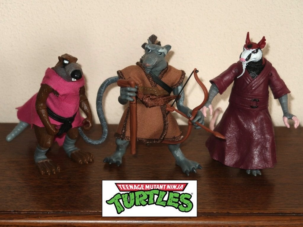 3x Splinter de rat uit Teenage Mutant Ninja Turtles, vintage, Verzenden, Zo goed als nieuw