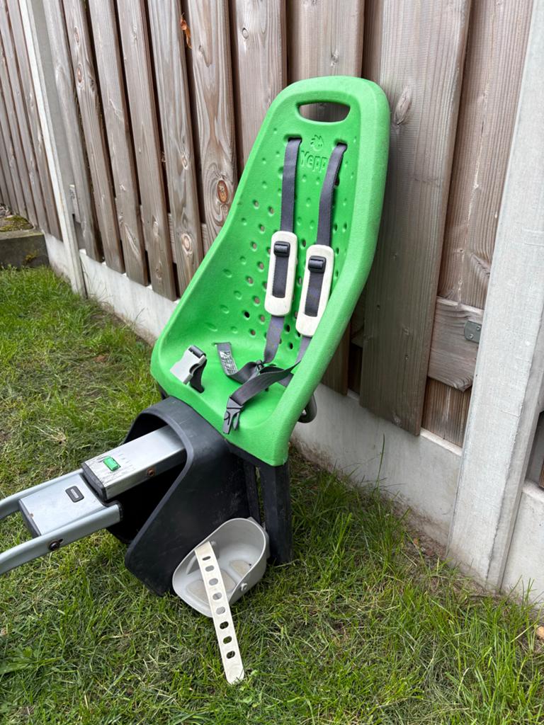 Yepp Fietsstoeltje Achterzitje - Groen, Fietsen en Brommers, Fietsaccessoires | Fietsstoeltjes, Achterzitje, Ophalen, 15 t/m 25 kg