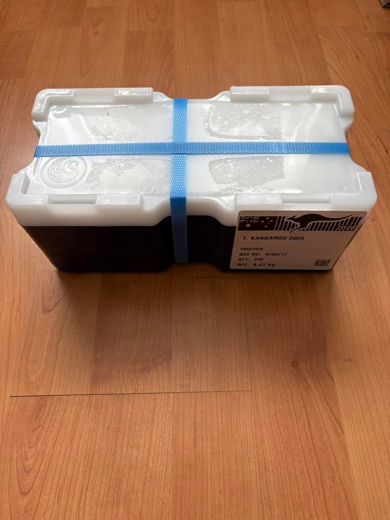 Weekend deal! Monsterbox kangaroo 2026 250 x 1 ounce zilver, Postzegels en Munten, Edelmetalen en Baren, Ophalen of Verzenden