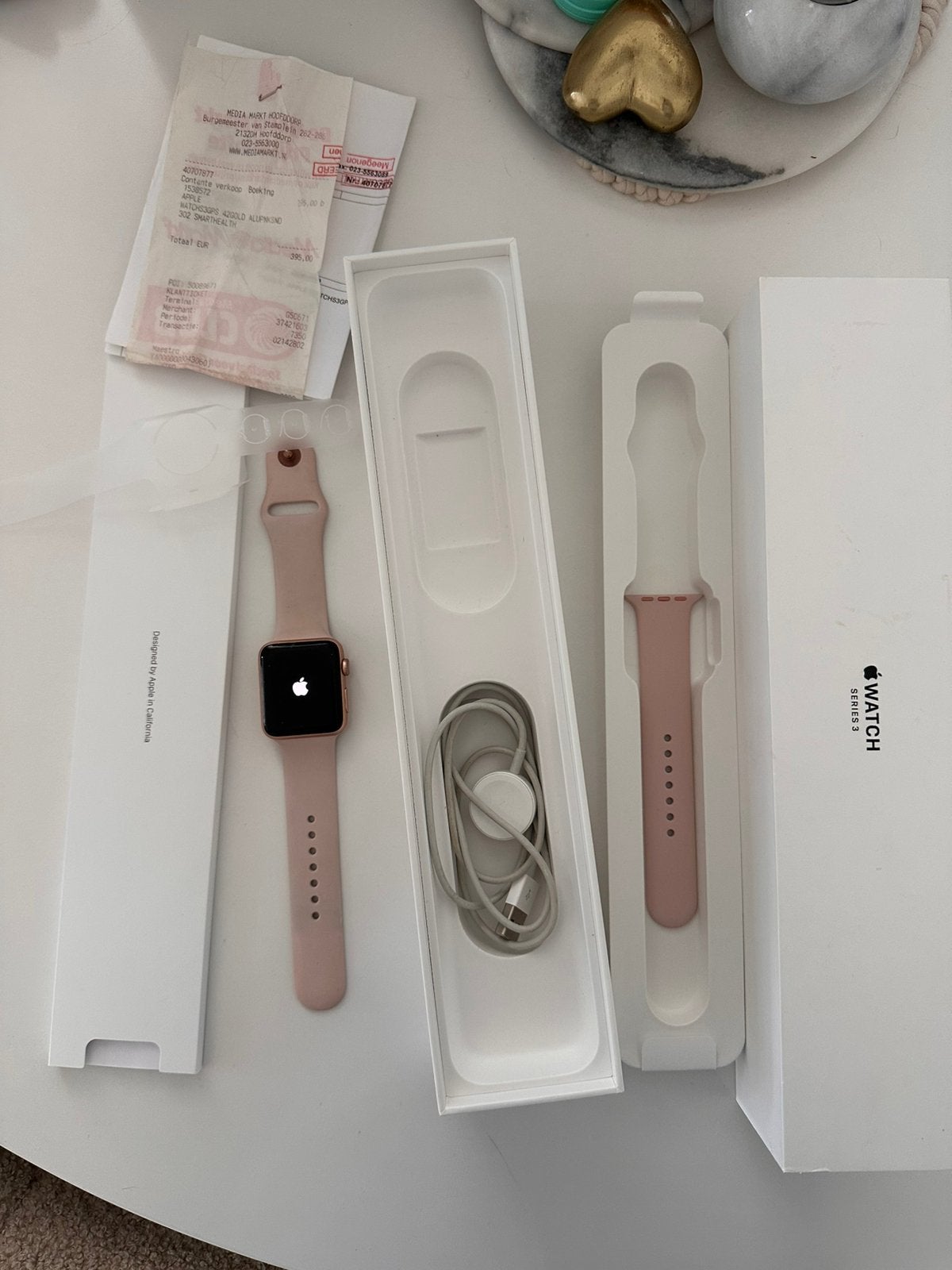 Apple watch 3 series, Ophalen of Verzenden, Zo goed als nieuw, Roze, IOS