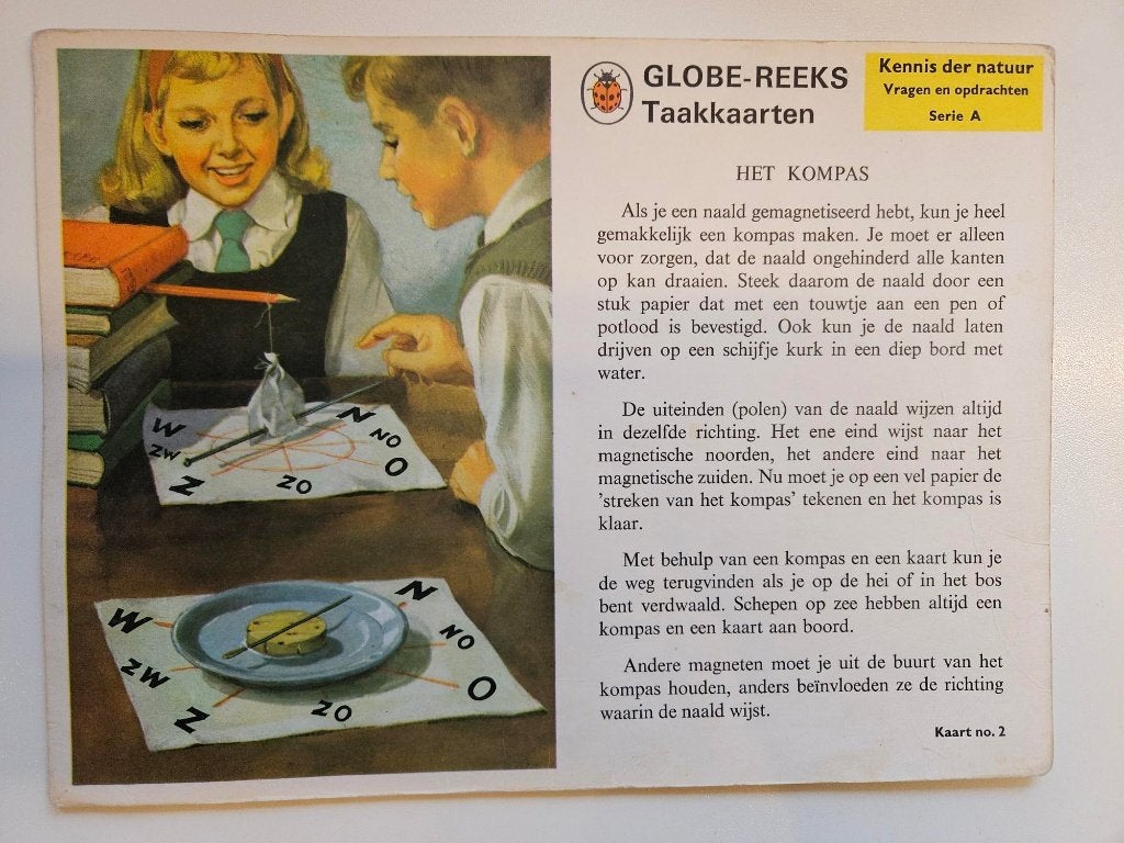 Globe-reeks taakkaarten (46 stuks) serie A, retro, Ophalen of Verzenden