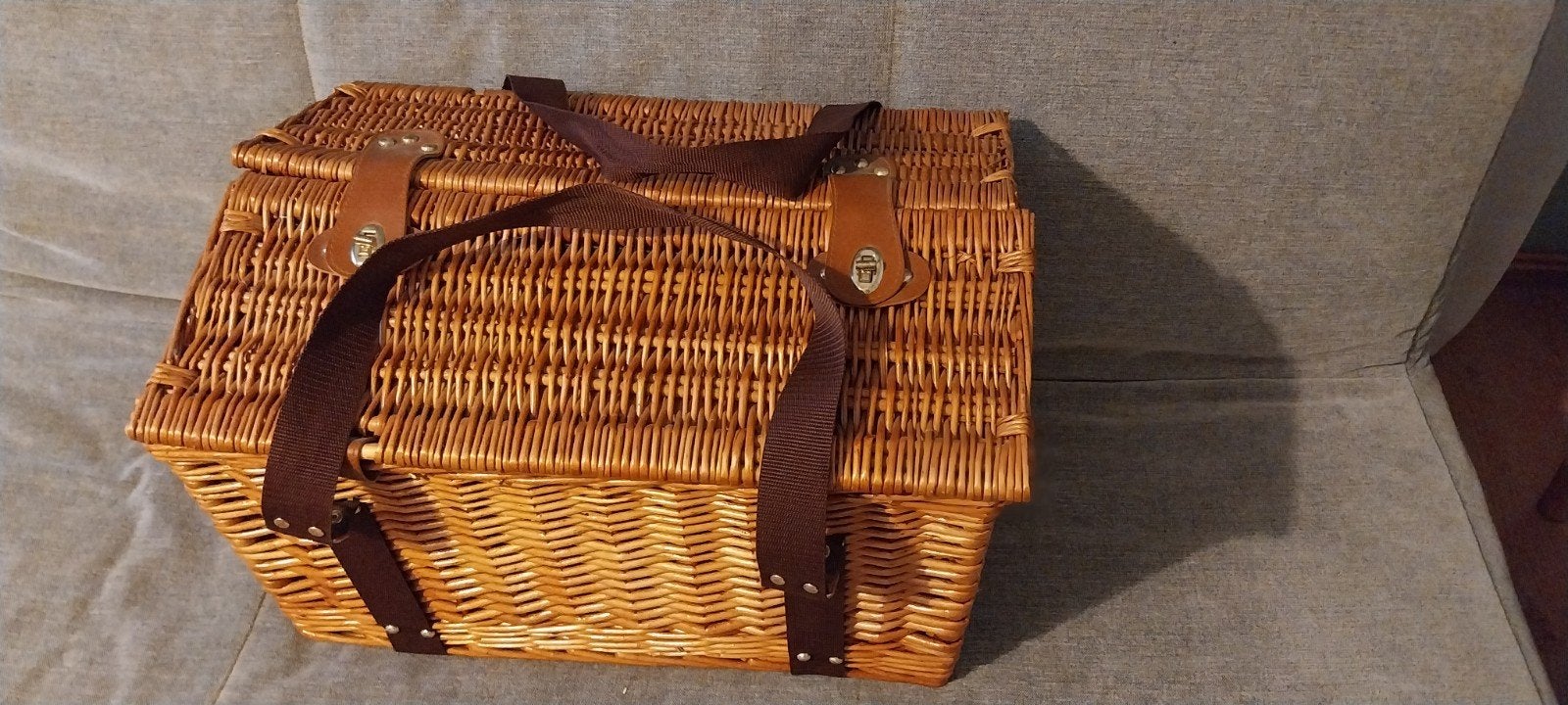 Te koop picknick rieten mand ( 6 persoons) nieuw., Ophalen, Nieuw