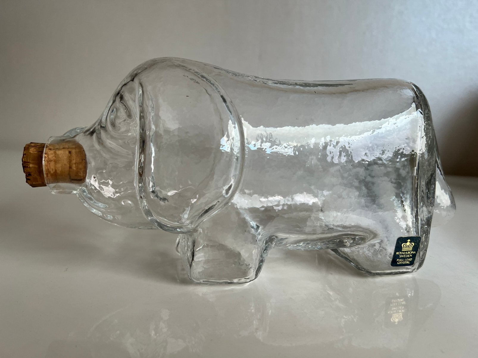 Lisa Larson for Royal Krona Kristal Glas Karaf  ‘Fyllehund’, Ophalen of Verzenden, Object, Glas