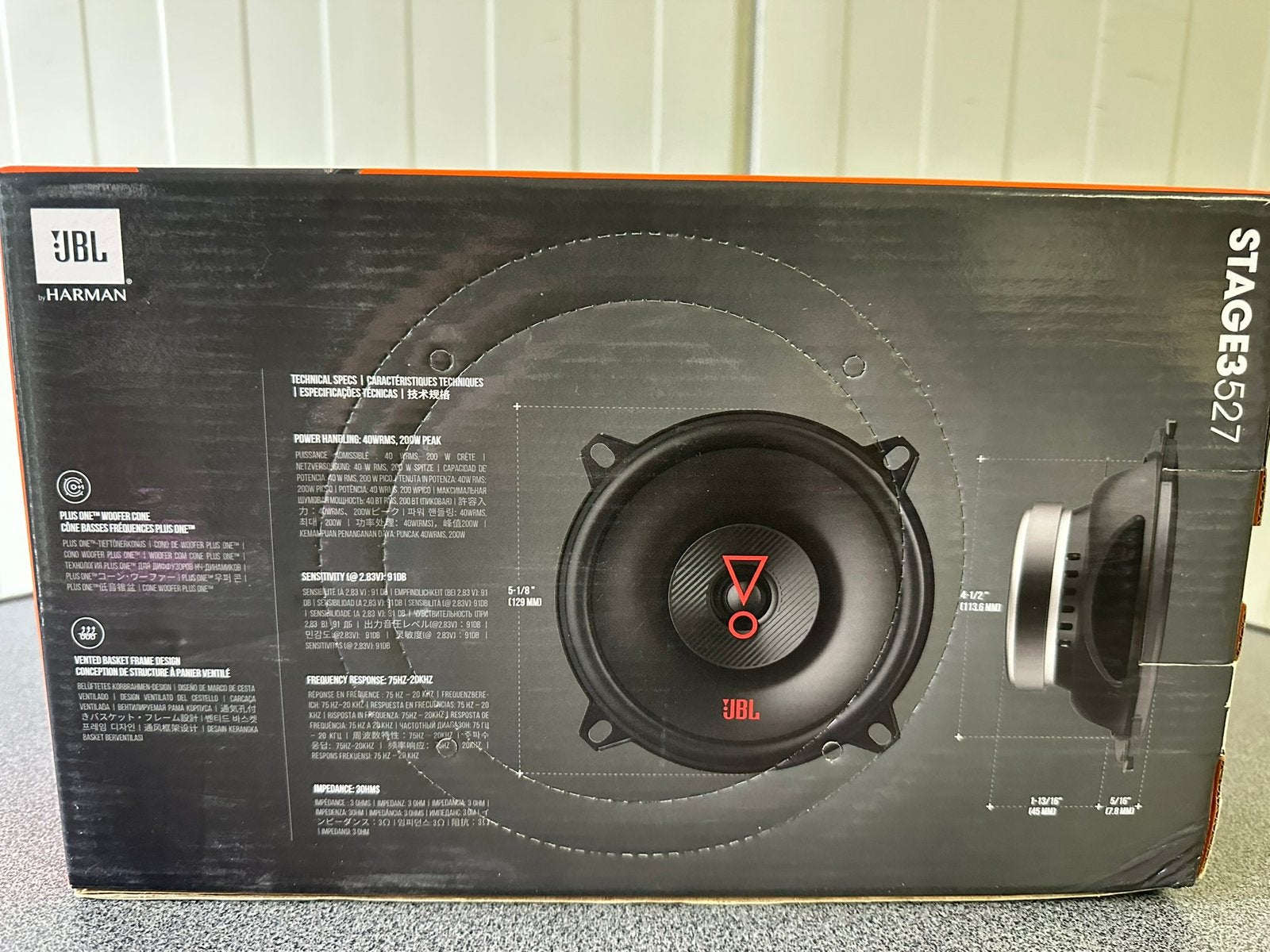 JBL Stage3 527 - 13cm Coaxiale speakers - 200 Watt piek, Ophalen of Verzenden, Zo goed als nieuw