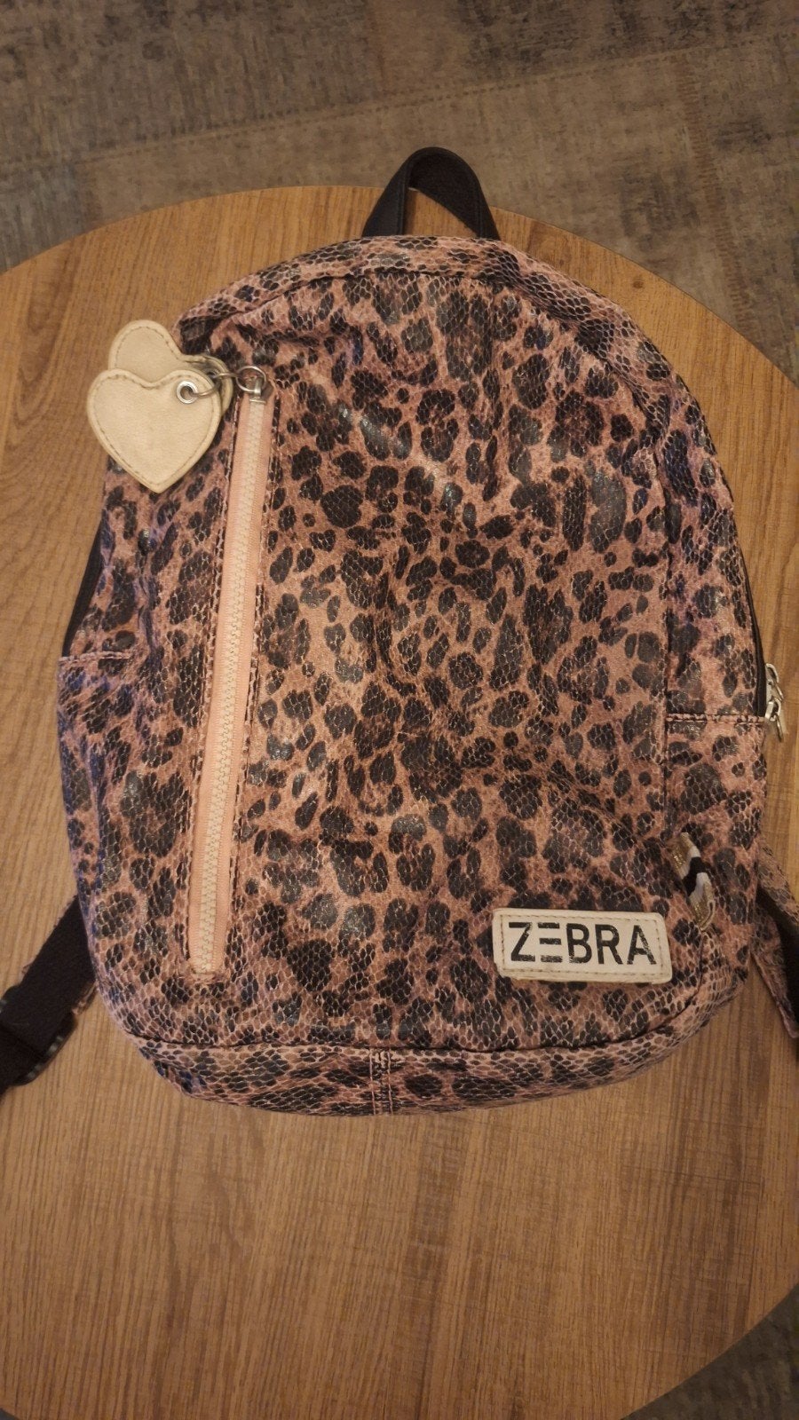 Zebra rugzak met luipaardprint, Ophalen of Verzenden, Gebruikt, 25 tot 40 cm, Overige merken