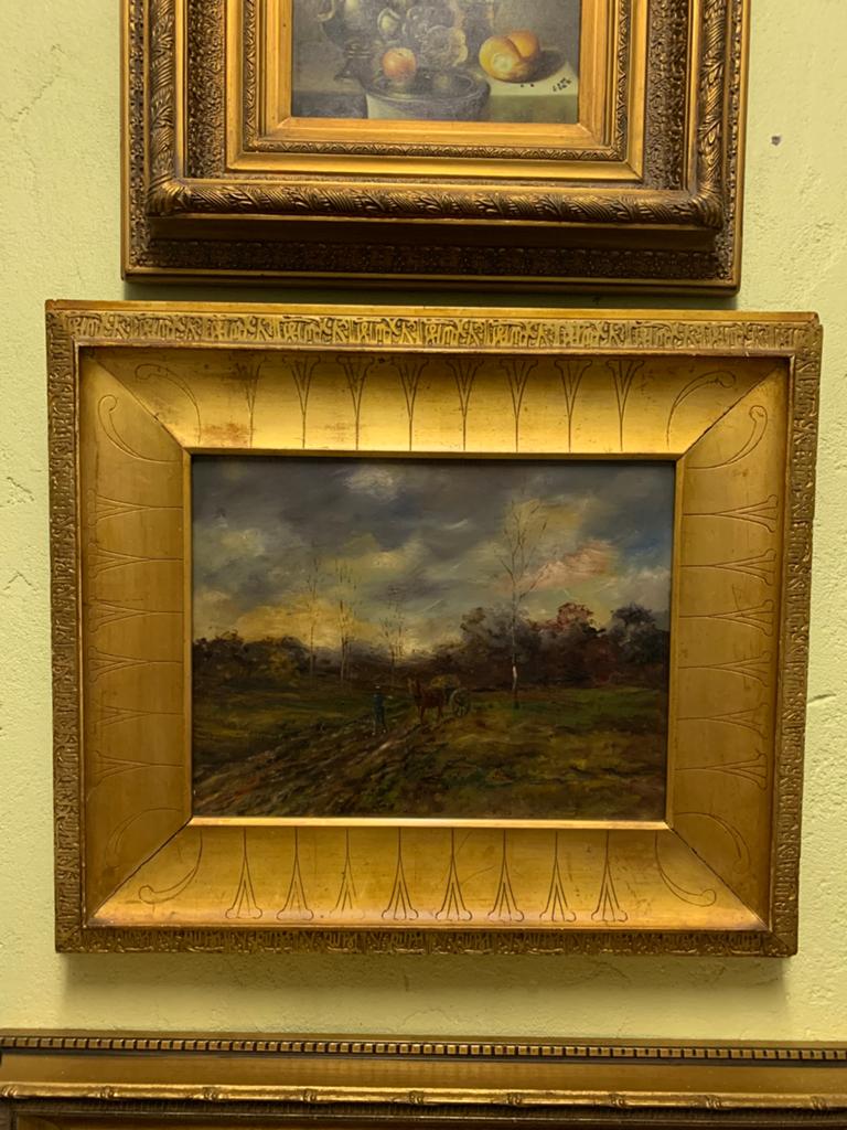 Oud olieverfschilderij op paneel, Ophalen of Verzenden