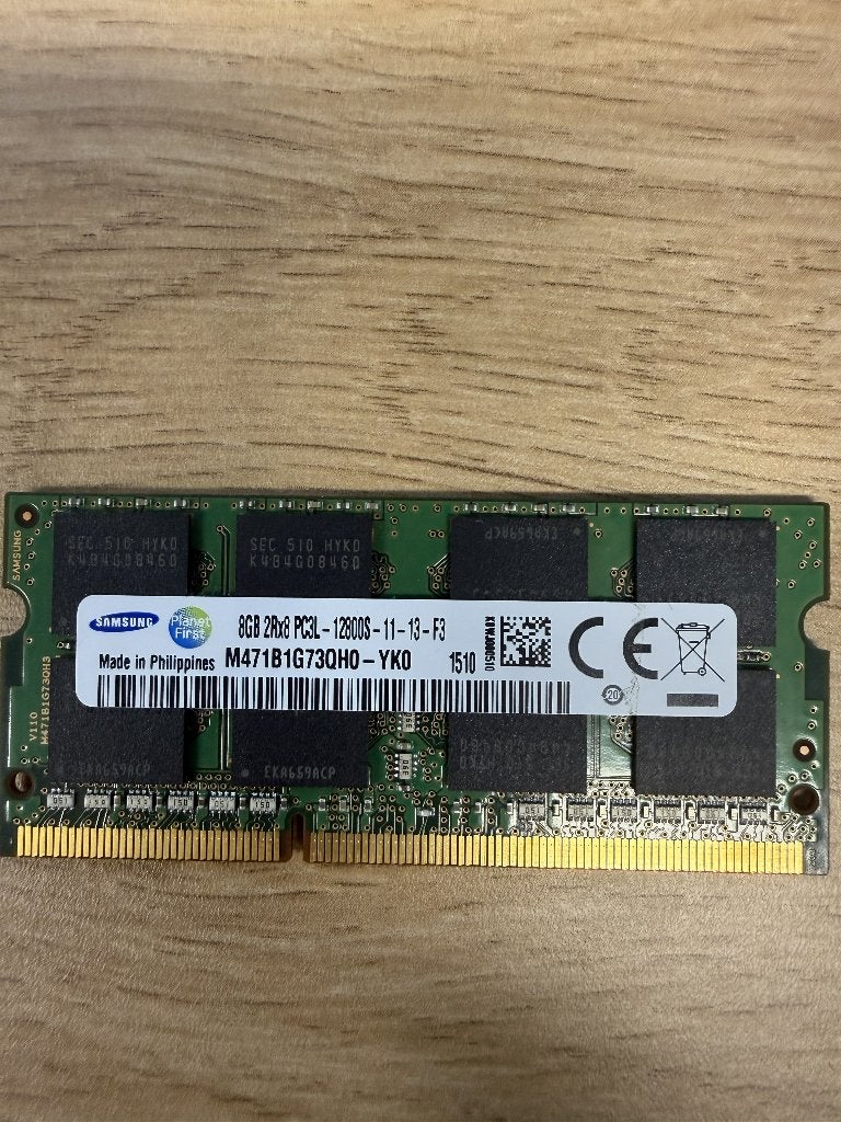 Samsung 8GB DDR3L 1600MHz Laptop Geheugen (Low Voltage), Gebruikt, 8 GB, DDR3, Ophalen of Verzenden