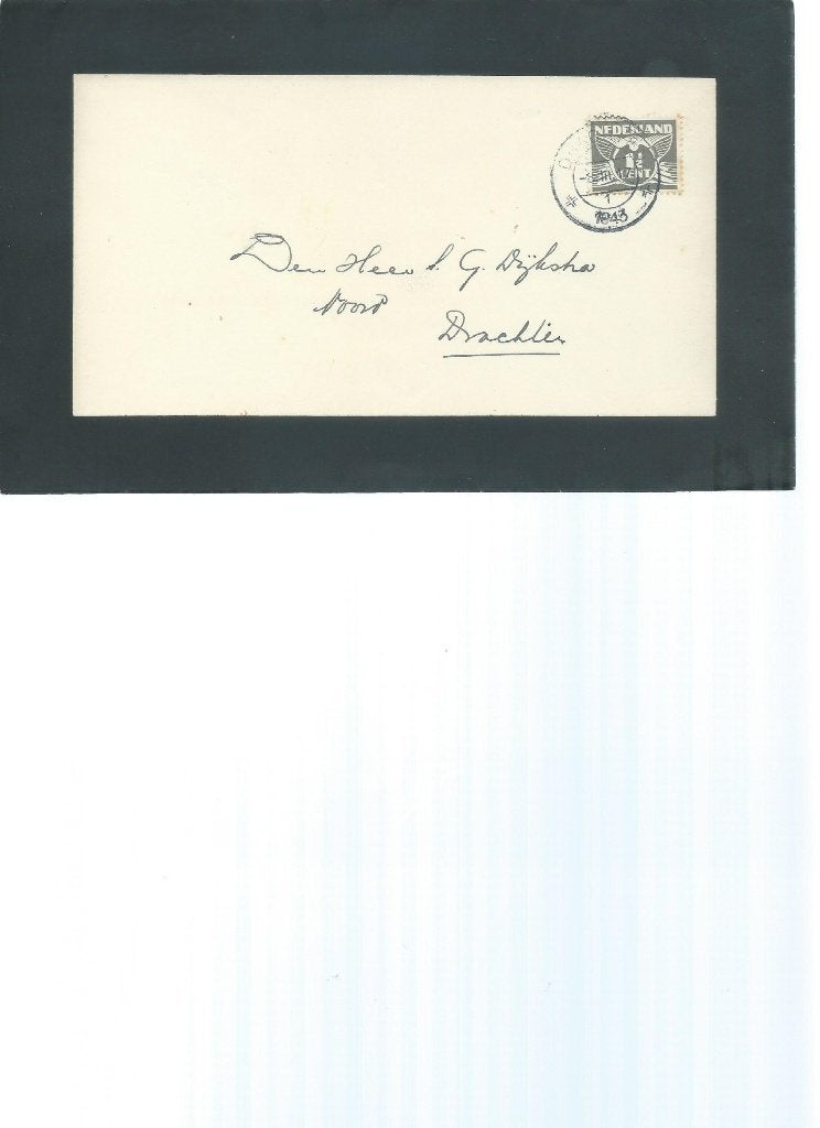 Rouwbrief Jeen W. Wouda, Ophalen of Verzenden, Rouwkaart