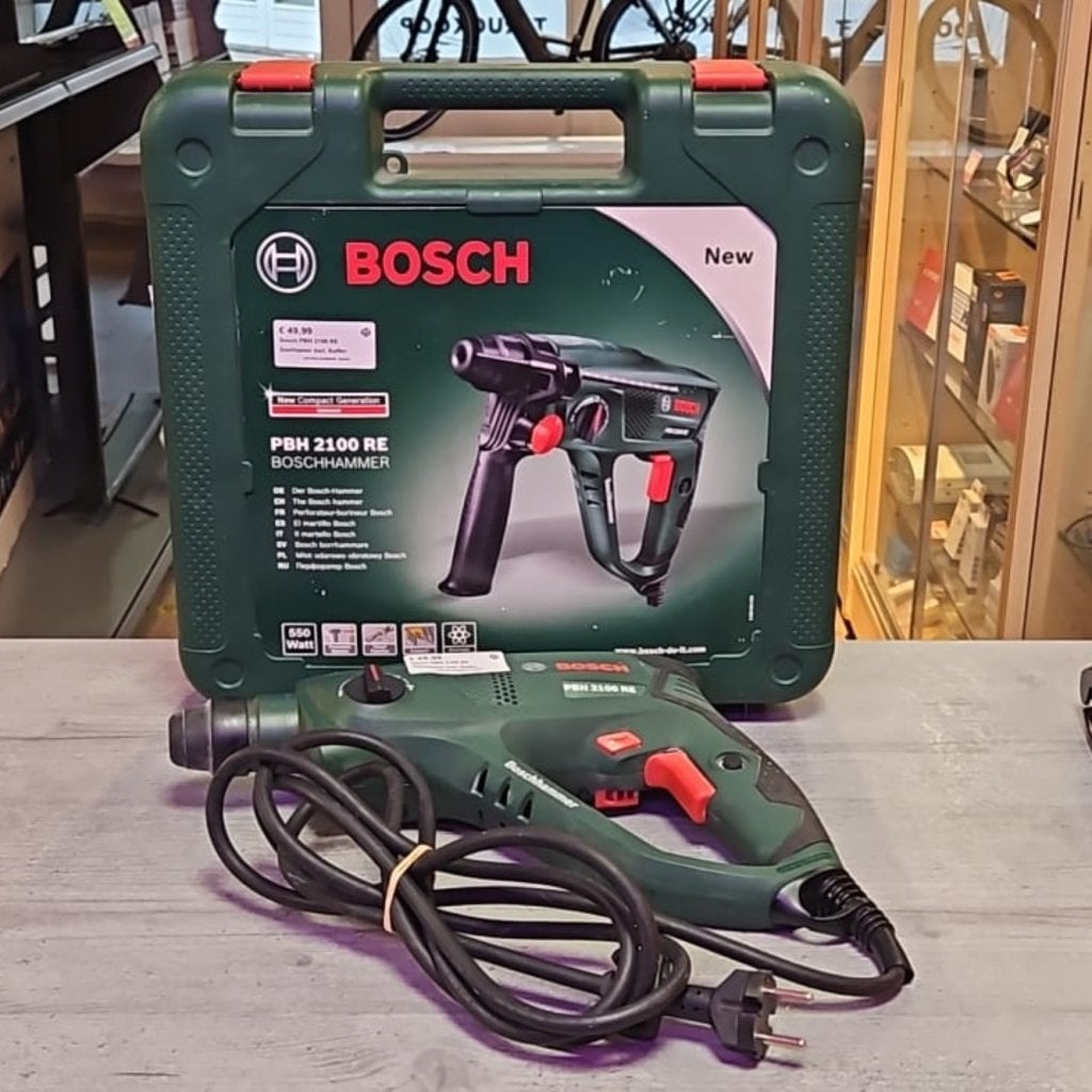 Bosch PBH 2100 RE Boorhamer Incl: Koffer, Bosch, Gebruikt, Support@bosch.com, Robert Bosch GmbH
Robert-Bosch-Platz 1
70839 Gerlingen-SchillerhÃ¶he
Germany