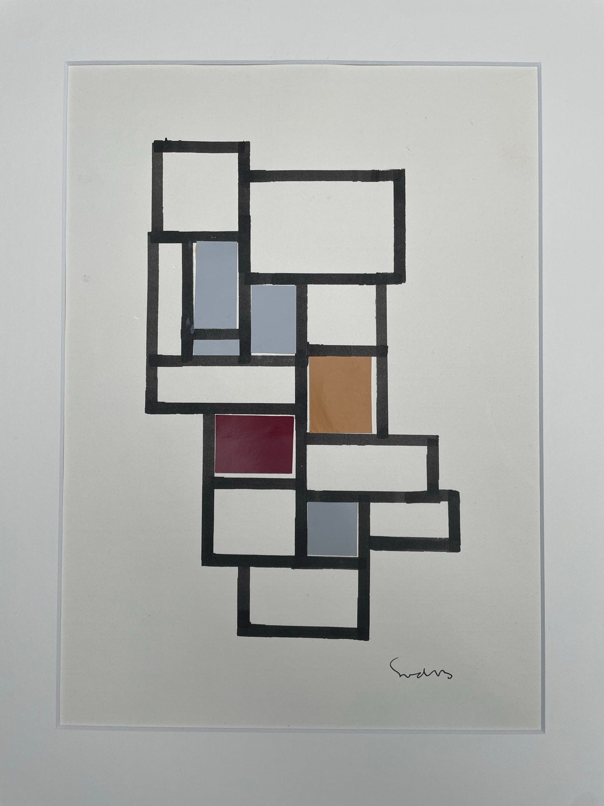 Abstract kunstwerk van Siep van de Berg (svdb), Ophalen of Verzenden