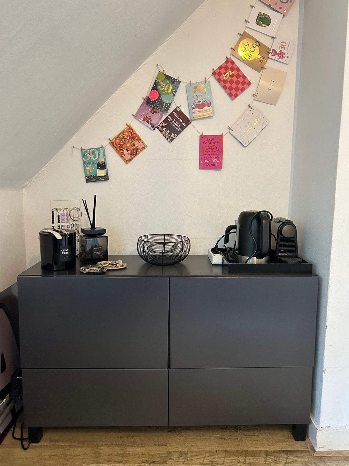 Zwart Dressoir, Huis en Inrichting, Kasten | Dressoirs, Ophalen, Gebruikt, 25 tot 50 cm, 100 tot 150 cm