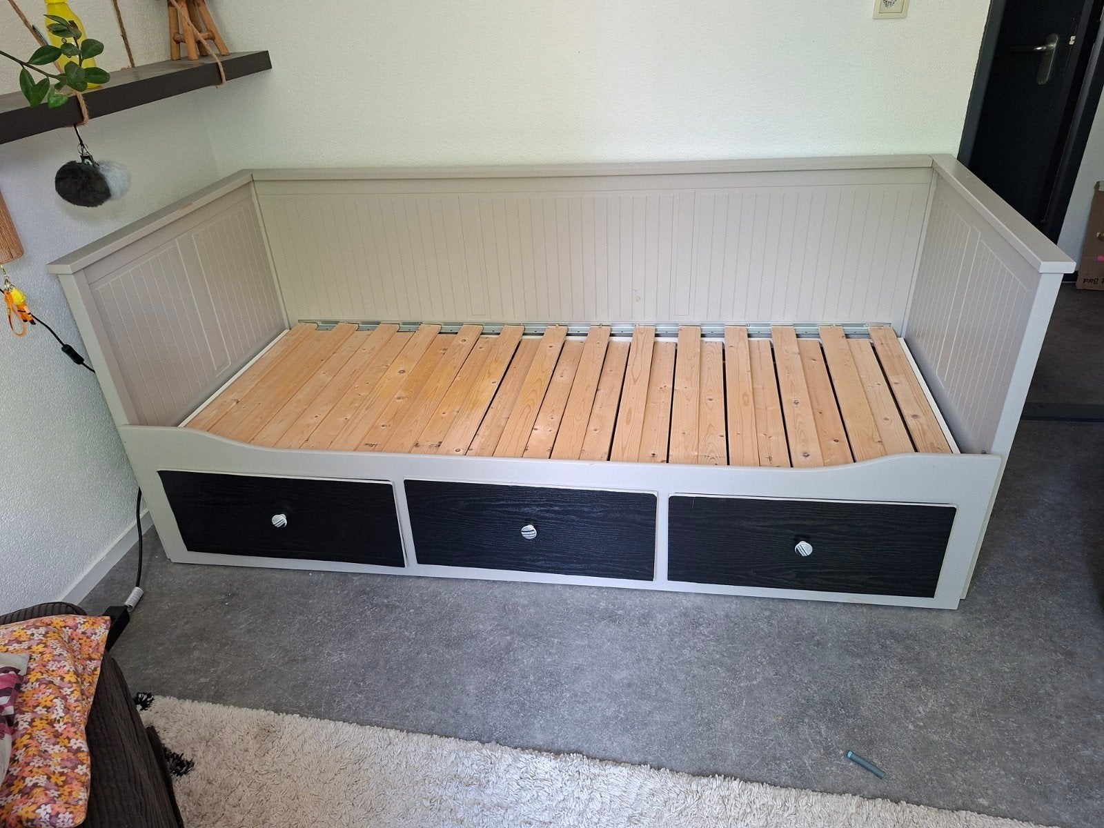 Hemnes bed Ikea., Ophalen, Eenpersoons, Wit, 80 cm