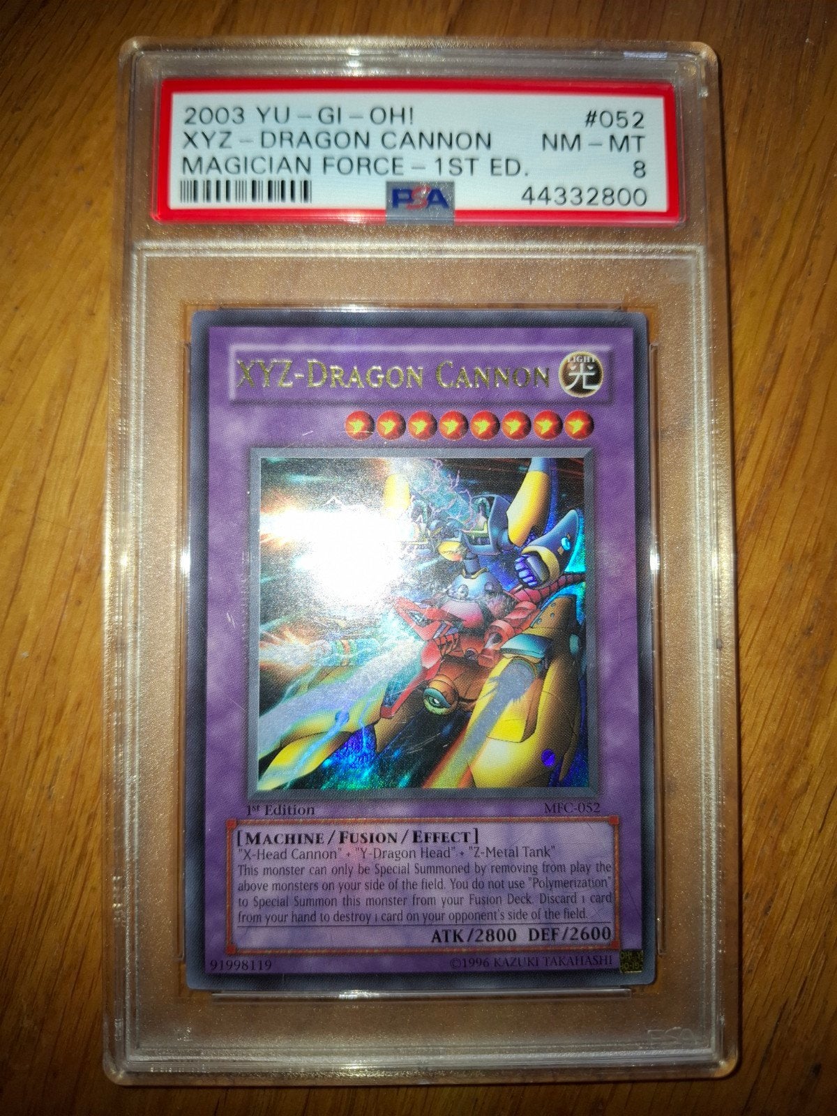 2003 Yu-Gi-Oh! XYZ-Dragon Cannon 1st Ed. PSA 8, Hobby en Vrije tijd, Verzamelkaartspellen | Yu-gi-Oh!, Ophalen of Verzenden, Nieuw