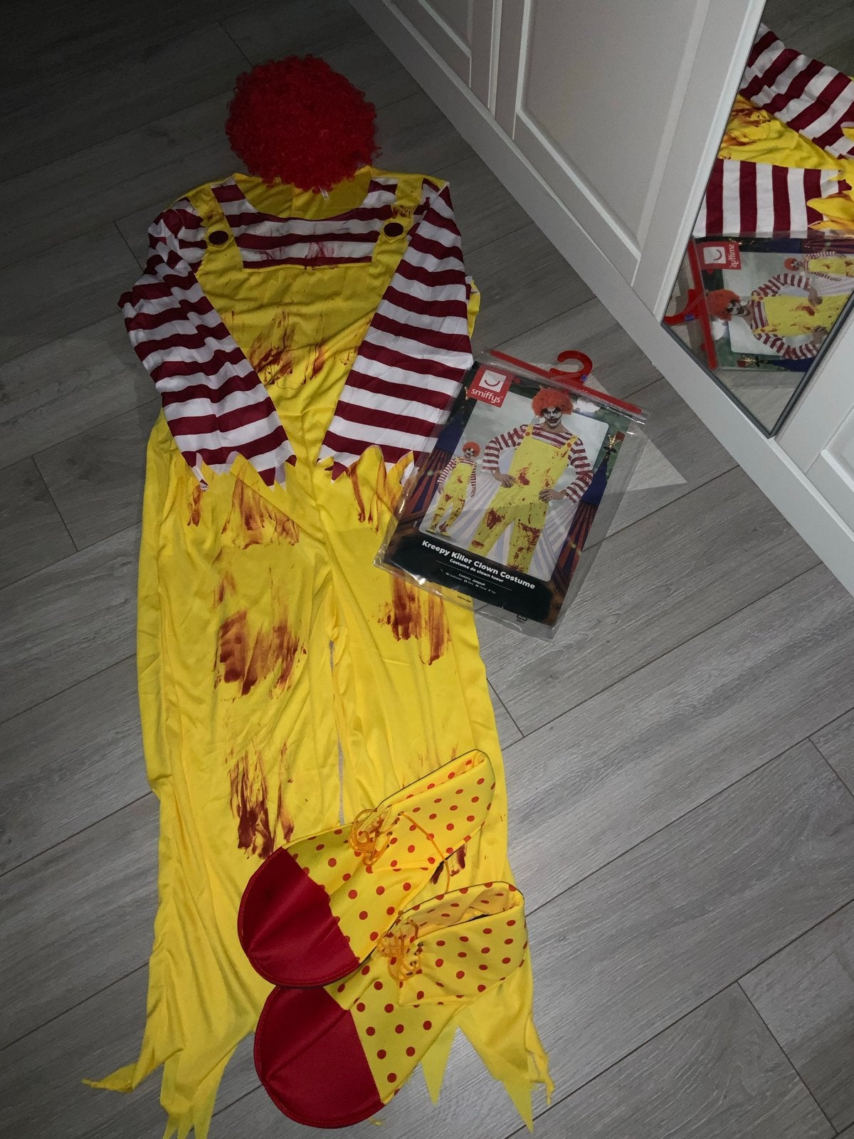 Creepy Killer Clown Familie 3 kostuums- Halloween/Carnaval, Maat 38/40 (M), Ophalen of Verzenden, Zo goed als nieuw, Halloween