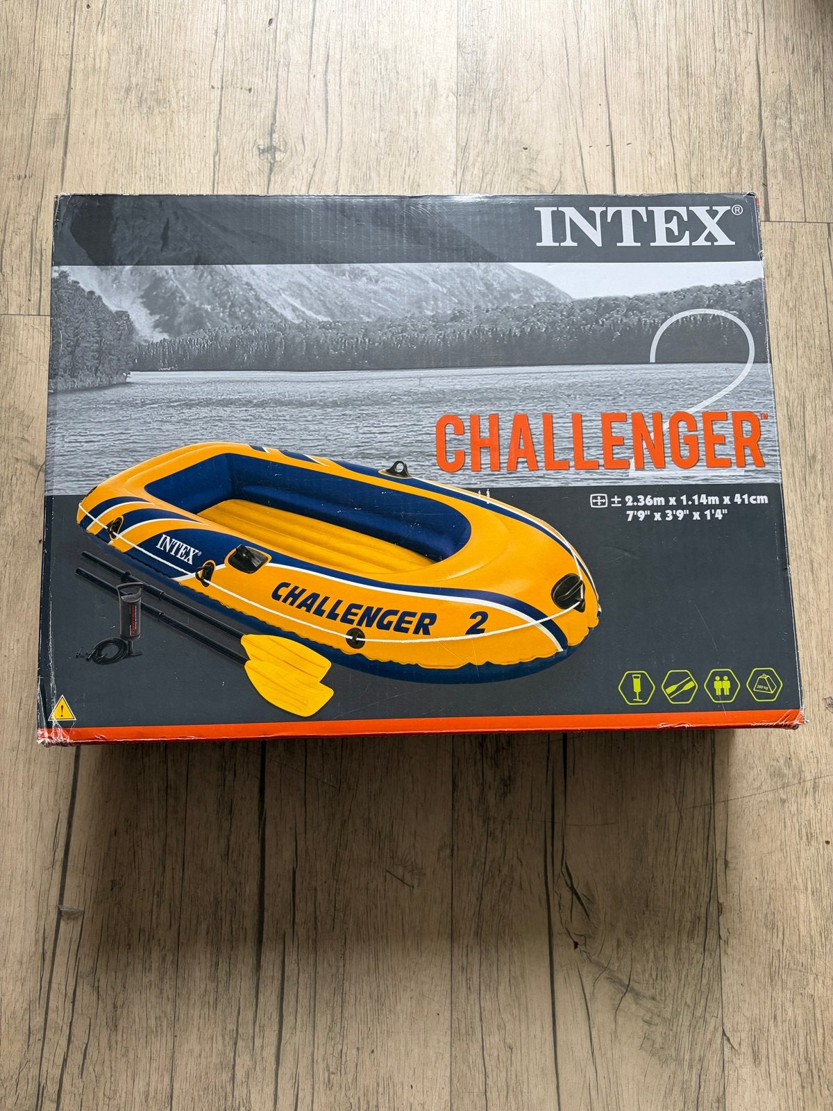 Intex Challenger 2 - 2-persoons opblaasboot set, Ophalen, Nieuw