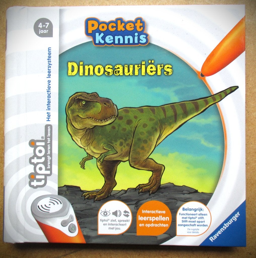 Dino~Dinosauriërs~Pocket Kennis~Tiptoi~Ravensburger, Ophalen of Verzenden, Zo goed als nieuw, Puzzelen, Met geluid