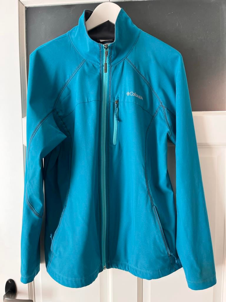 Columbia Softshell Jack - Turquoise, Ophalen of Verzenden, Zo goed als nieuw, Maat 42/44 (L), Blauw