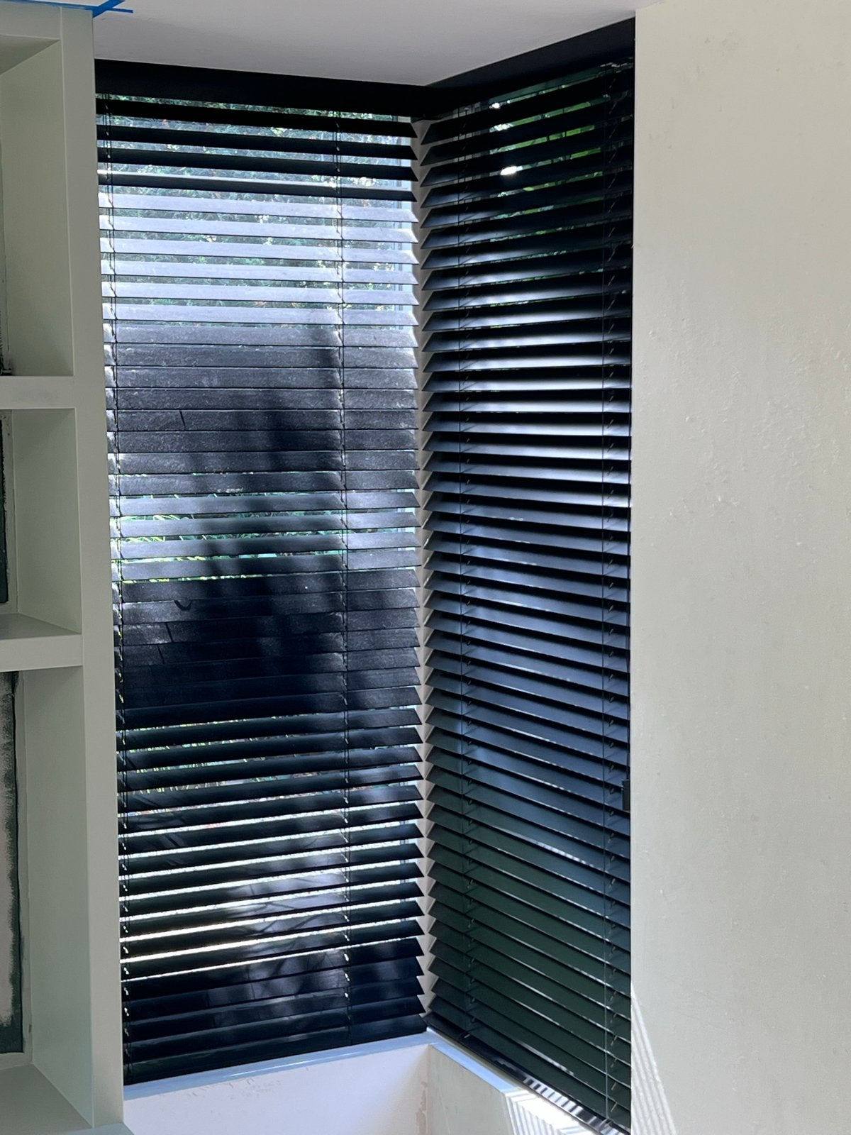 Zwarte houten lamellen / shutters, Ophalen, Zo goed als nieuw, Lamellen