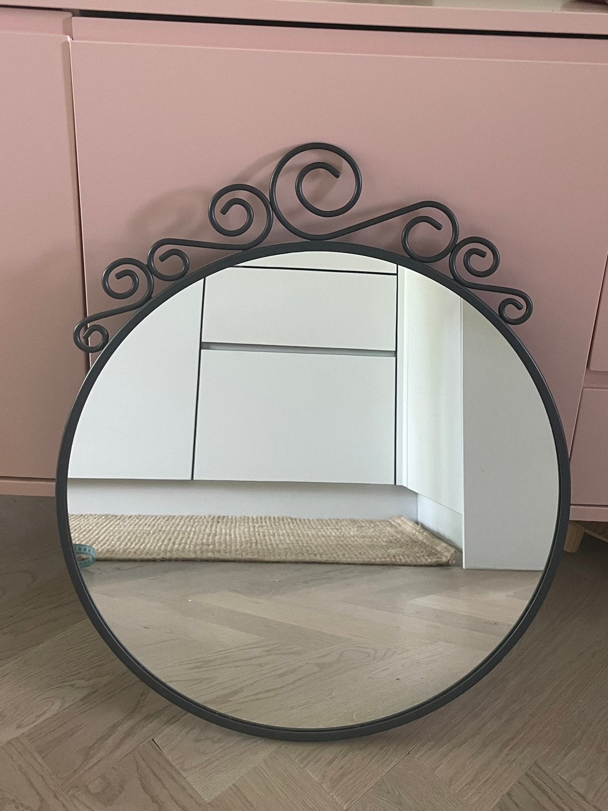 RONDE SPIEGEL IKEA, TYPE EKNE, Huis en Inrichting, Woonaccessoires | Spiegels, Ophalen, Rond, Zo goed als nieuw, Minder dan 100 cm