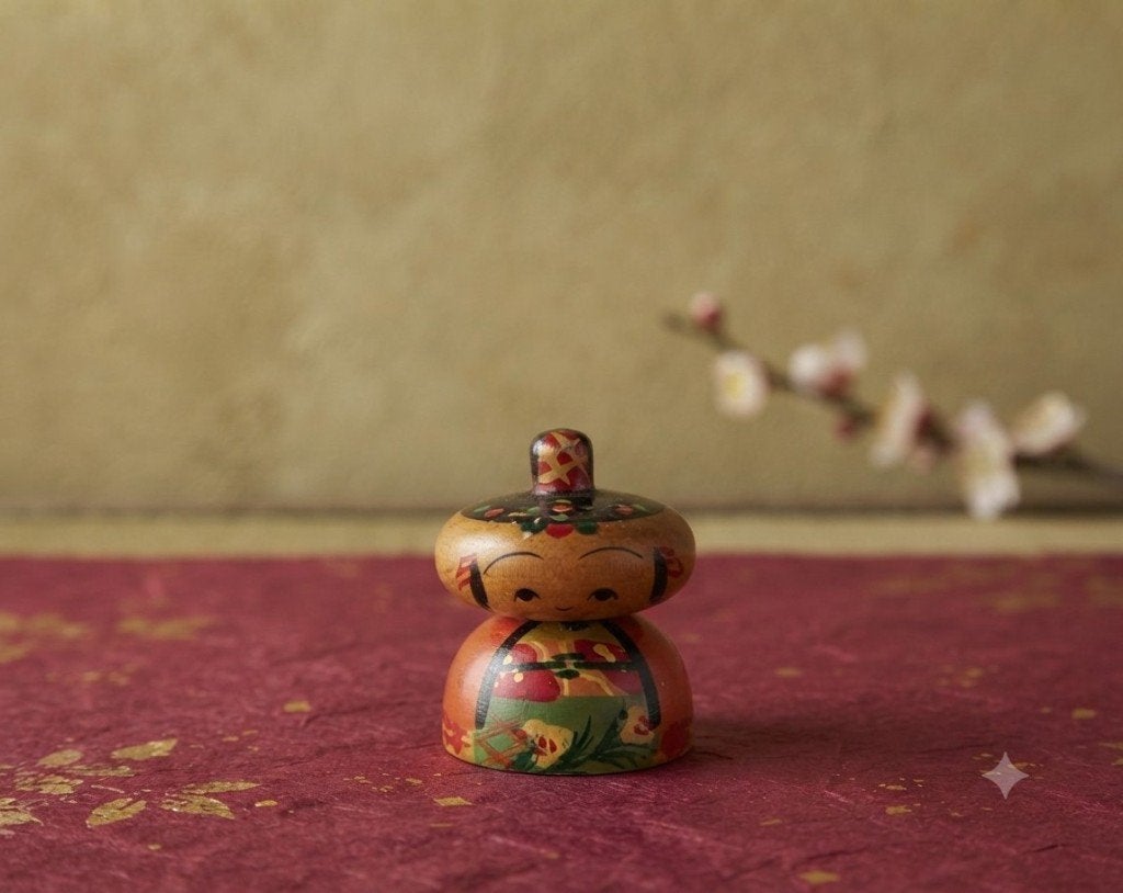 Leuke Hinamatsuri kokeshi, Hout, Verzenden, 3 cm, Japan