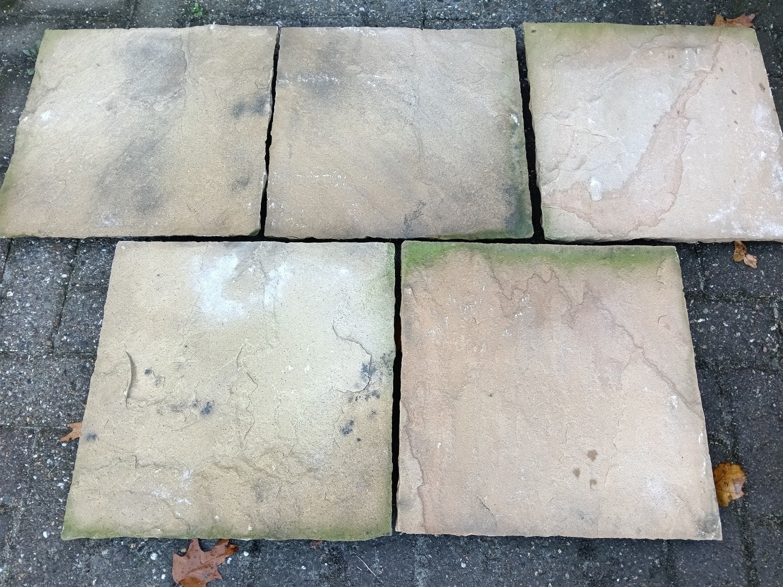 Flagstone tegels bruin genuanceerd, Tuin en Terras, Ophalen, Zo goed als nieuw, Terrastegels, Natuursteen