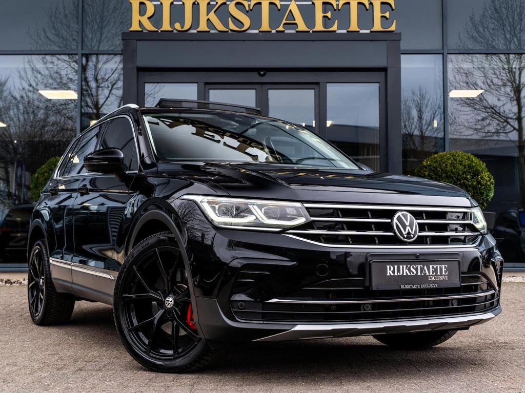 Volkswagen Tiguan 1.4 TSI eHybrid R-Line|PANO|ACC|TREKHAAK, 4 cilinders, Zwart, Hybride Elektrisch/Benzine, 1711 kg