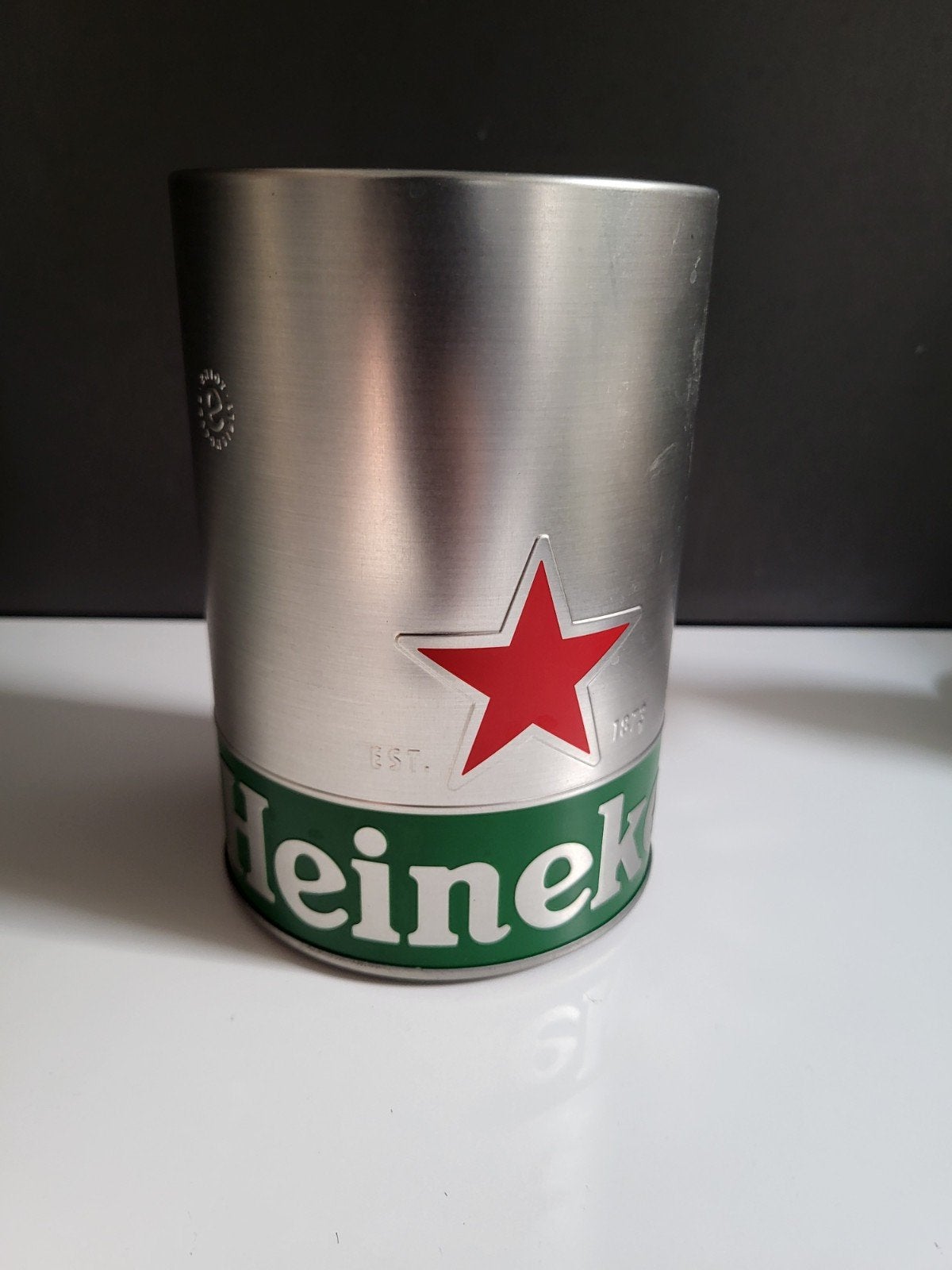 Heineken metalen bak met afschuimer voor bier, Ophalen of Verzenden, Nieuw, Gebruiksvoorwerp